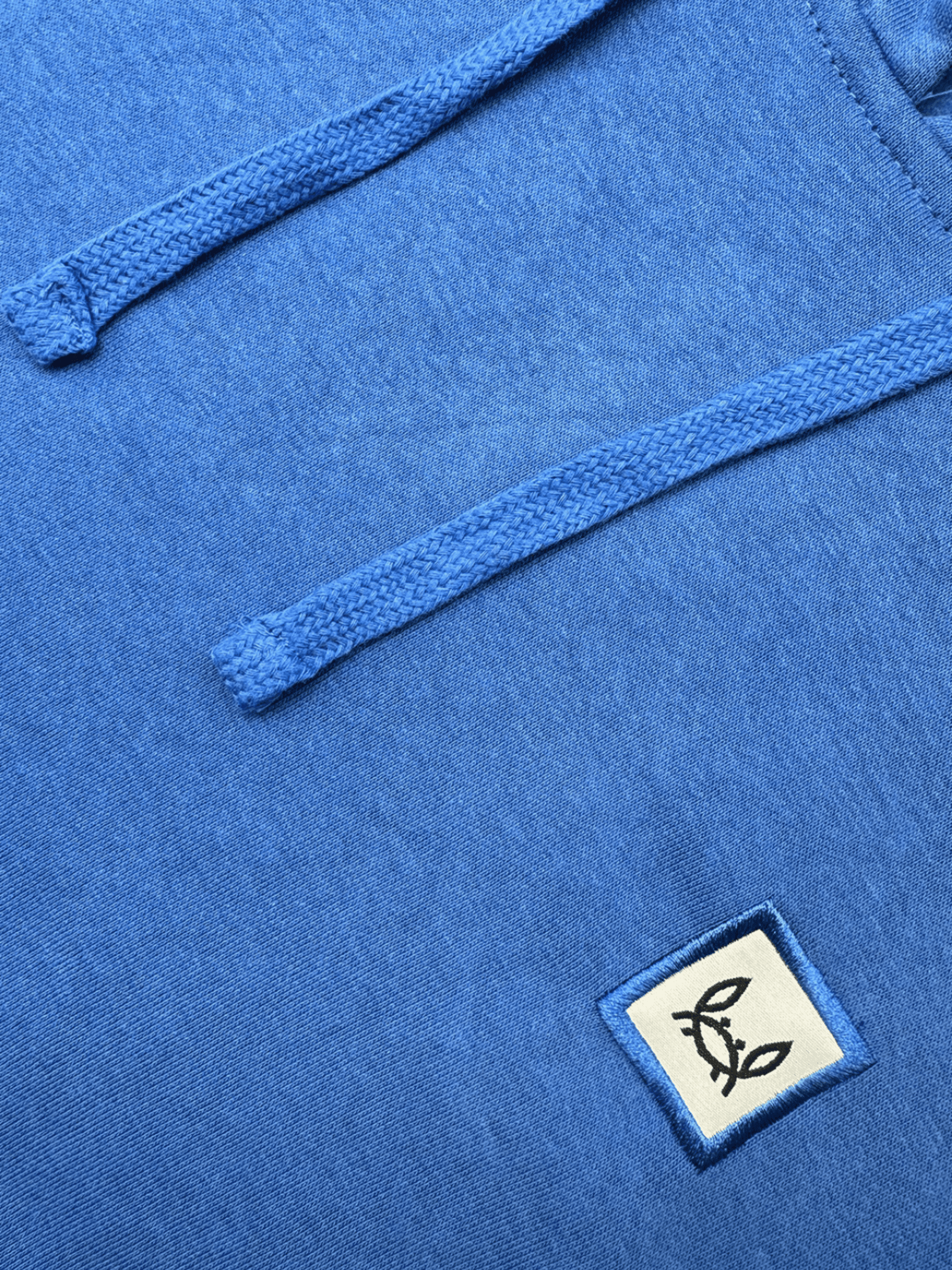 SUDADERA CAPUCHA PARCHE AZUL TINTA - 3