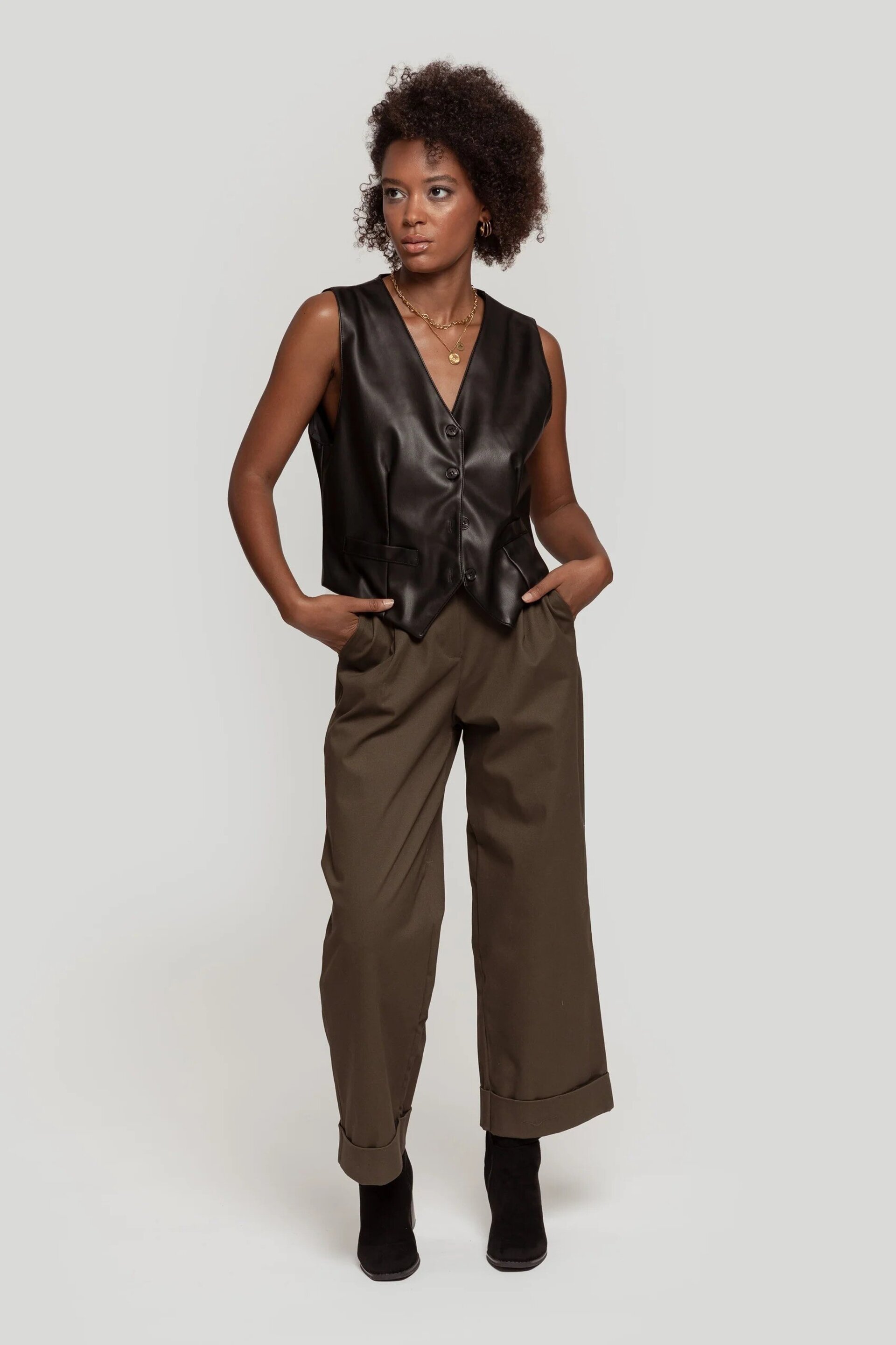 PANTALON AMPLIO VERDE - 4