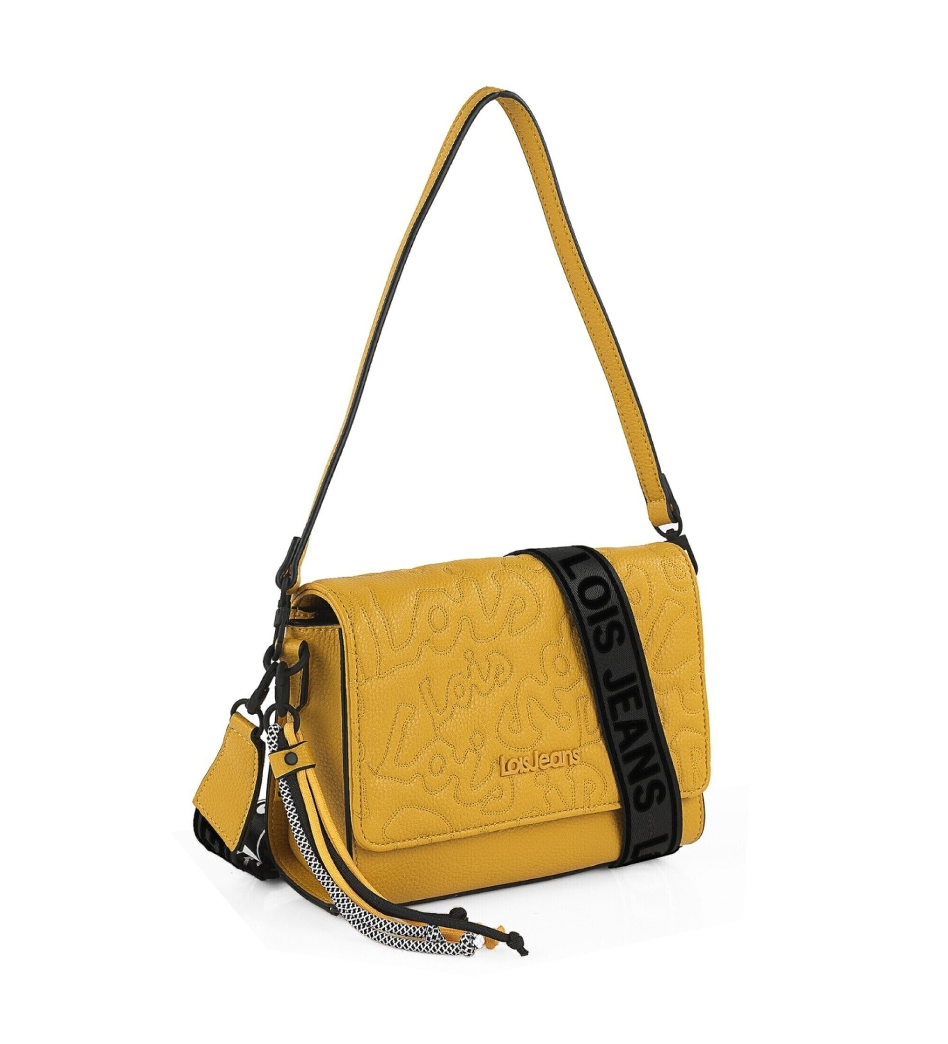 BOLSO BANDOLERA CON SOLAPA AMARILLO VANCOUVER LOIS - 1
