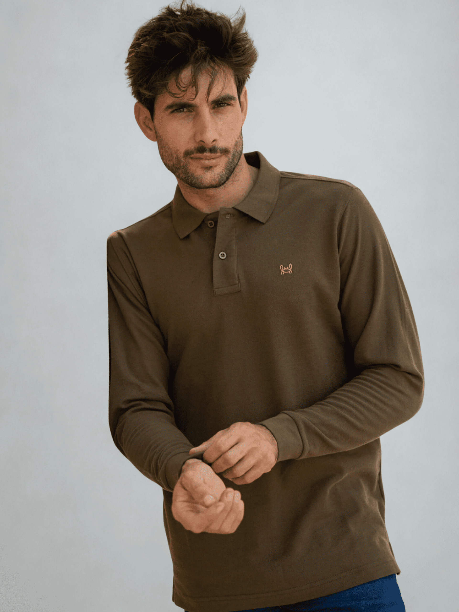 POLO M/LARGA VERDE KAKI - 3