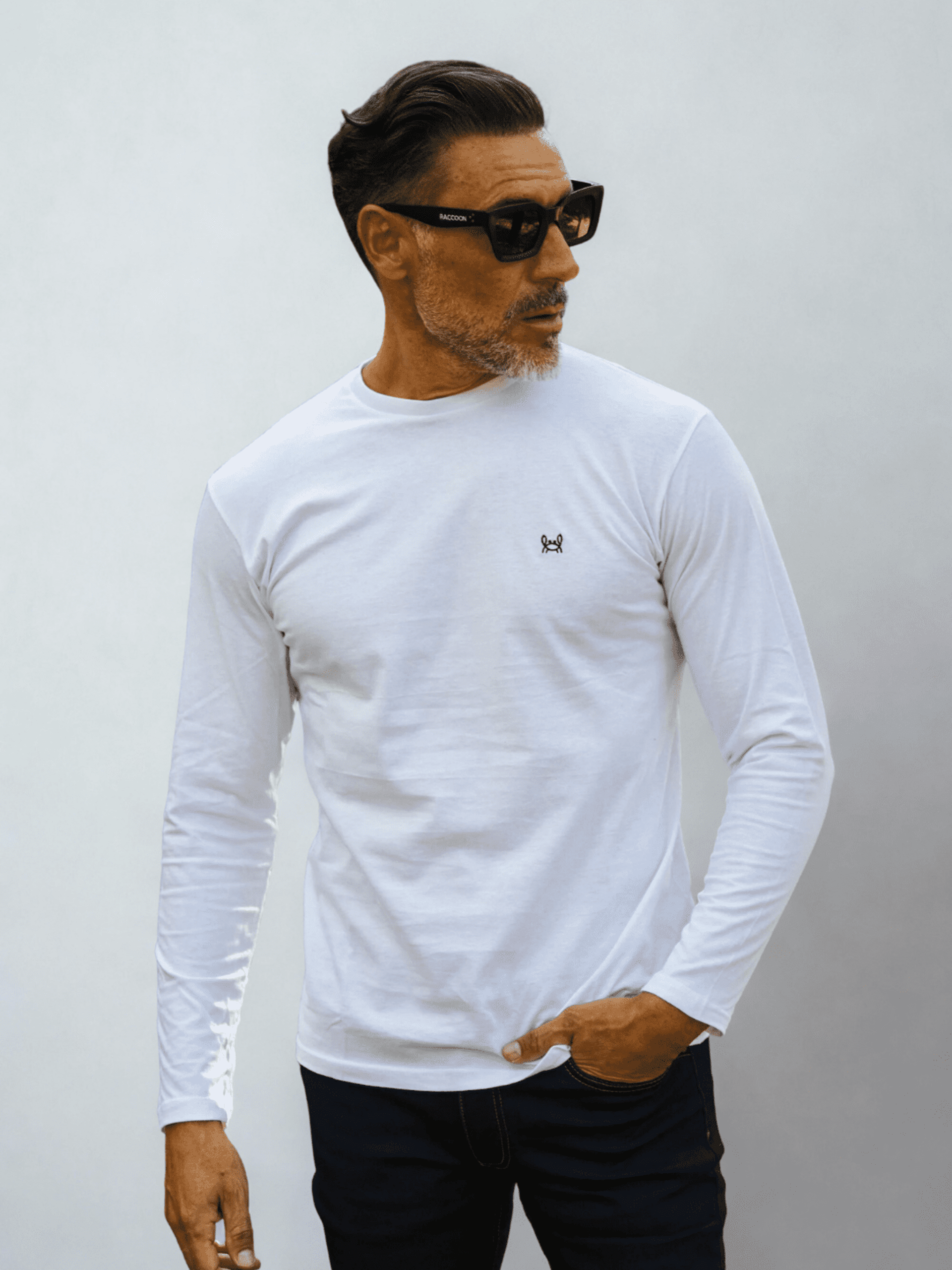 CAMISETA BÁSICA M/LARGA BLANCA - 2