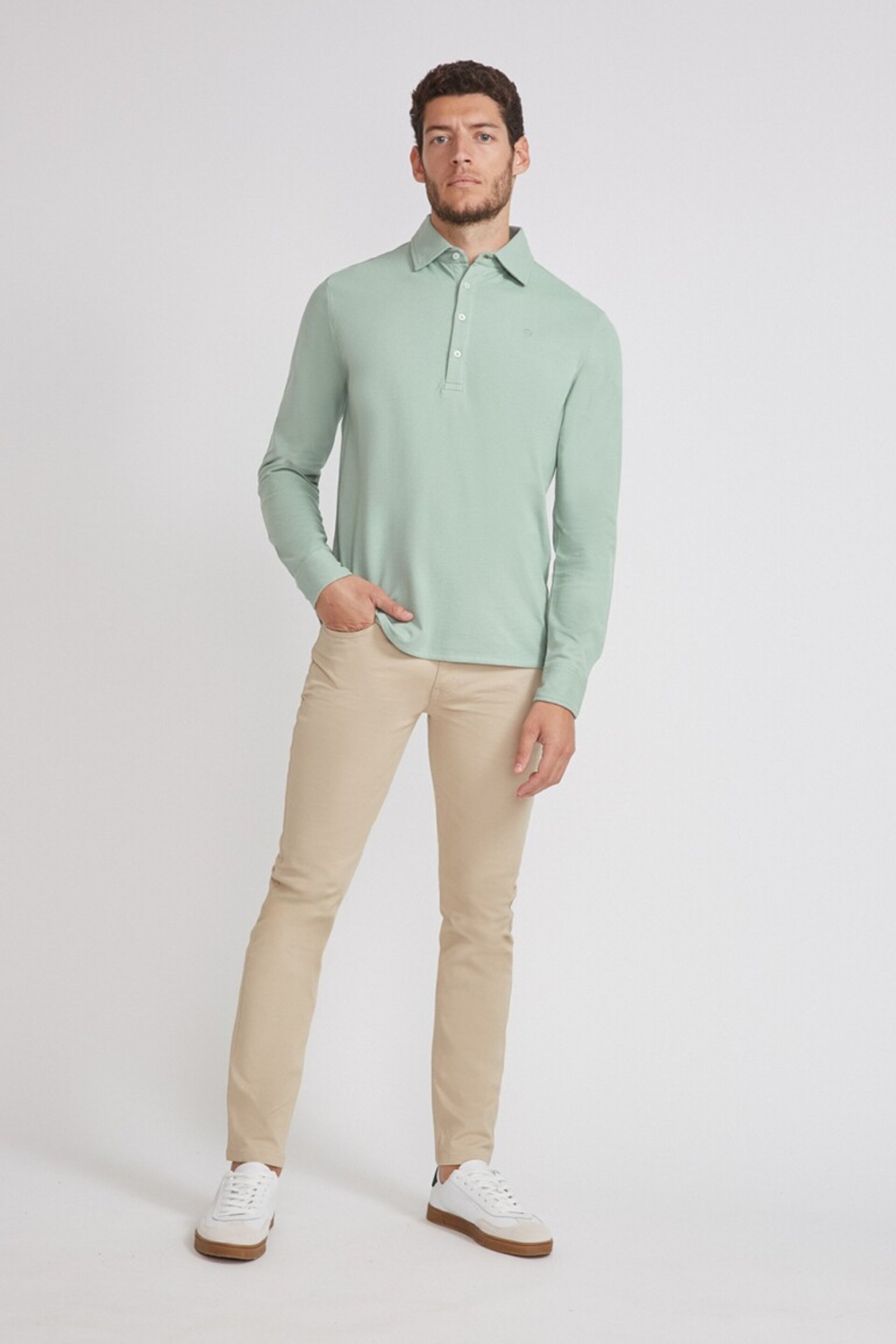 POLO PIQUÉ M/LARGA EUCALIPTO - 5