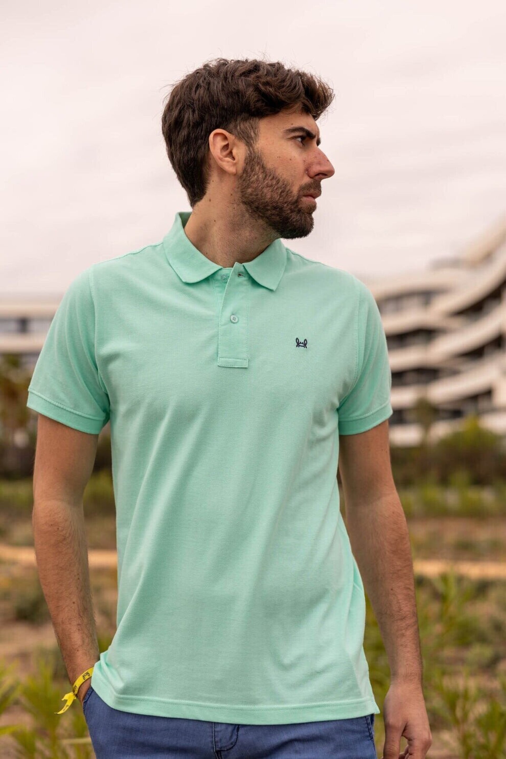 POLO BÁSICO VERDE AGUA - 1