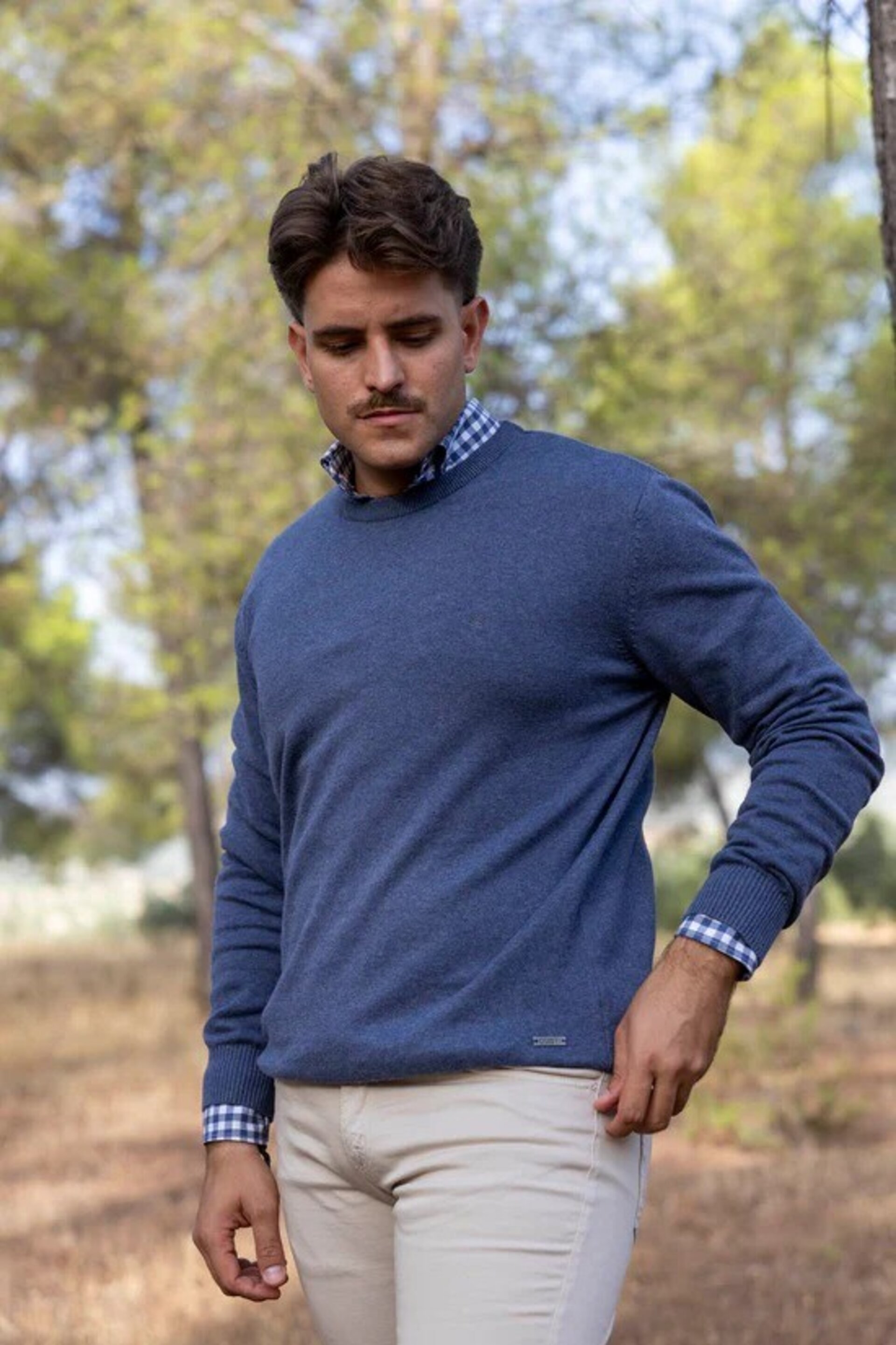 JERSEY CUELLO REDONDO AZUL INDIGO - 2