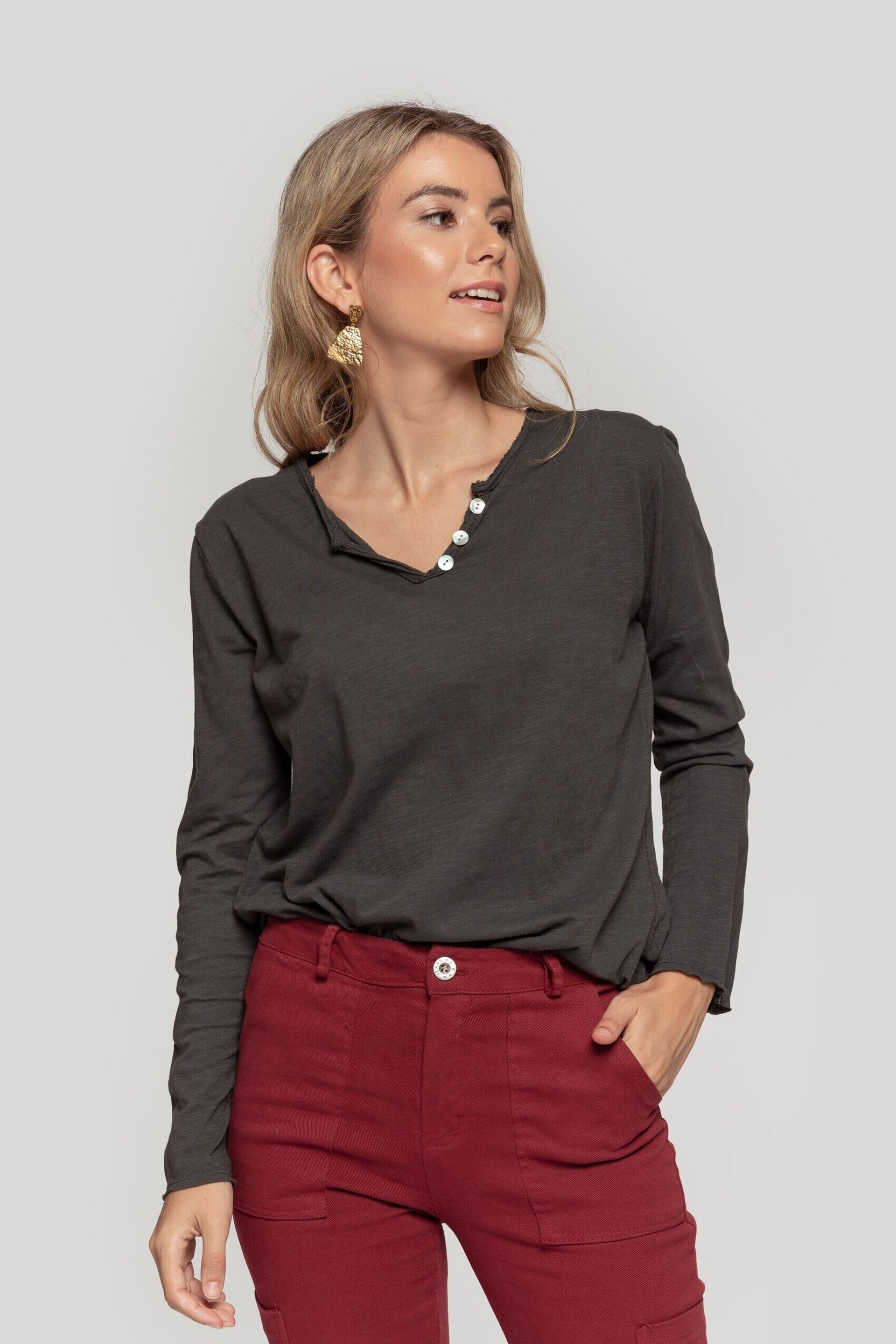 CAMISETA SLEEVE GRIS - 1