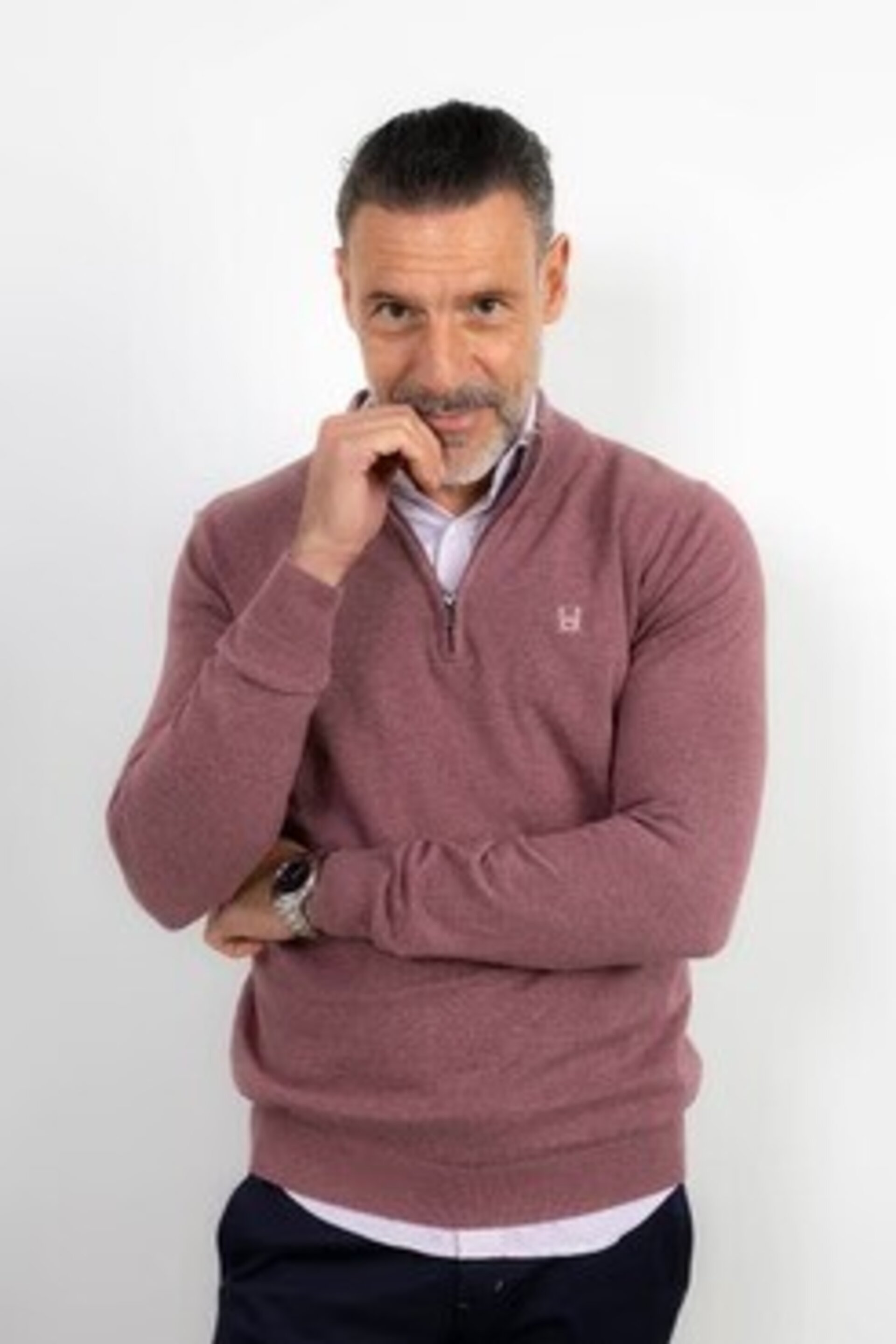 JERSEY MEDIA CREMALLERA GRANATE - 3