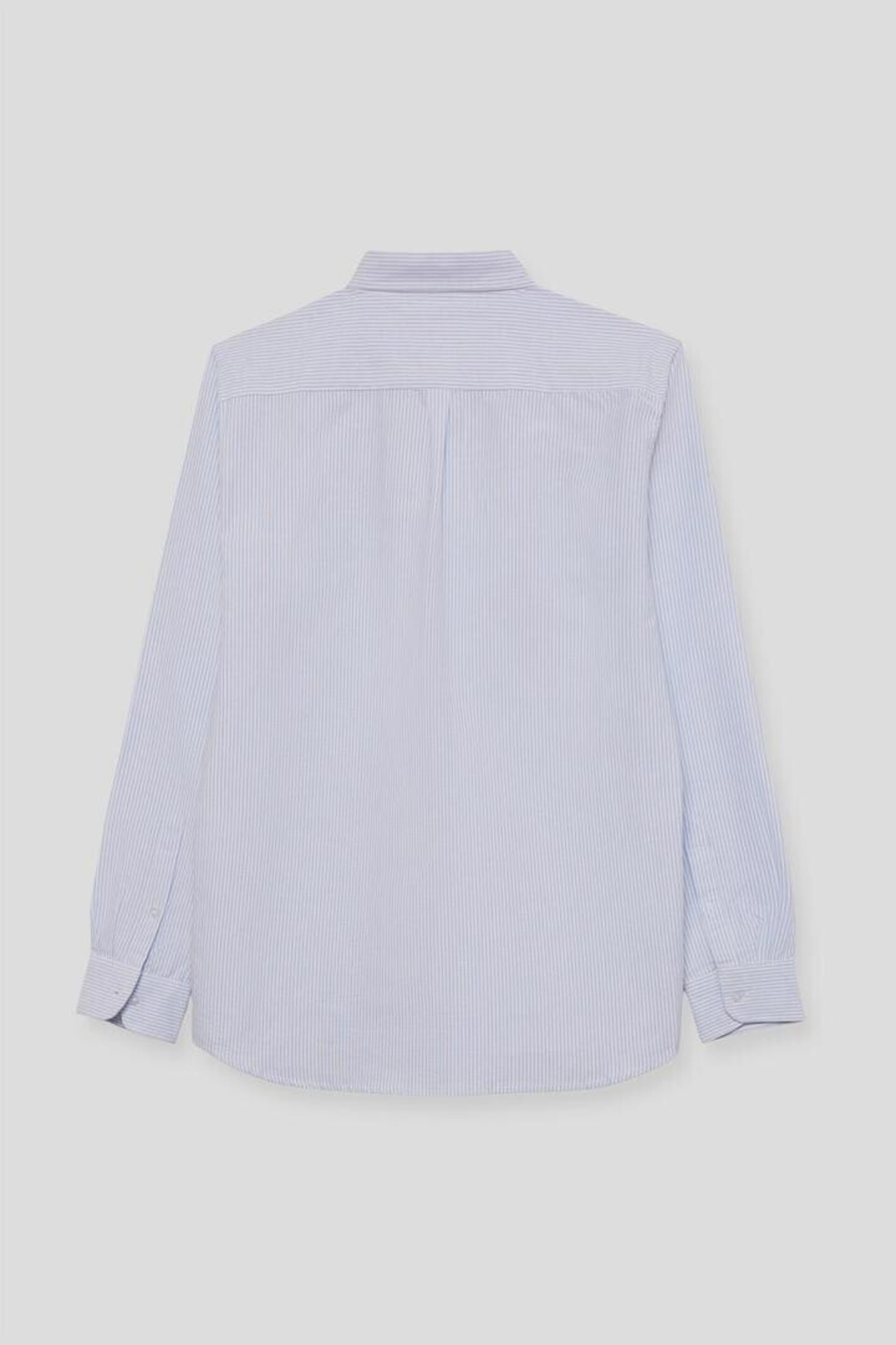 CAMISA OXFORD RAYA AZUL - 3
