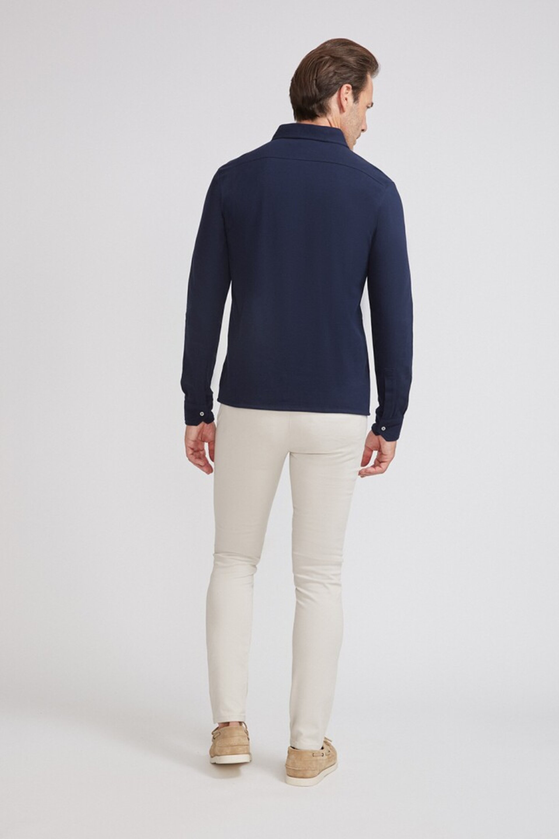 POLO M/LARGA PIQUE MARINO - 2