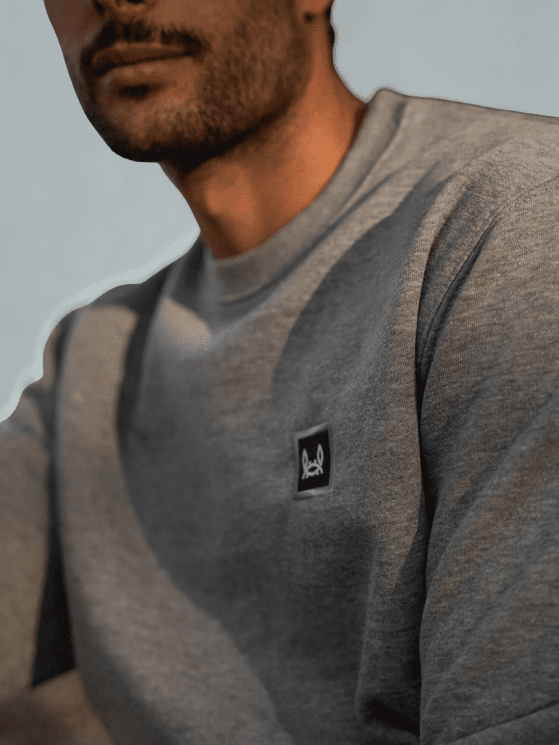 SUDADERA BÁSICA PARCHE GRIS - 4
