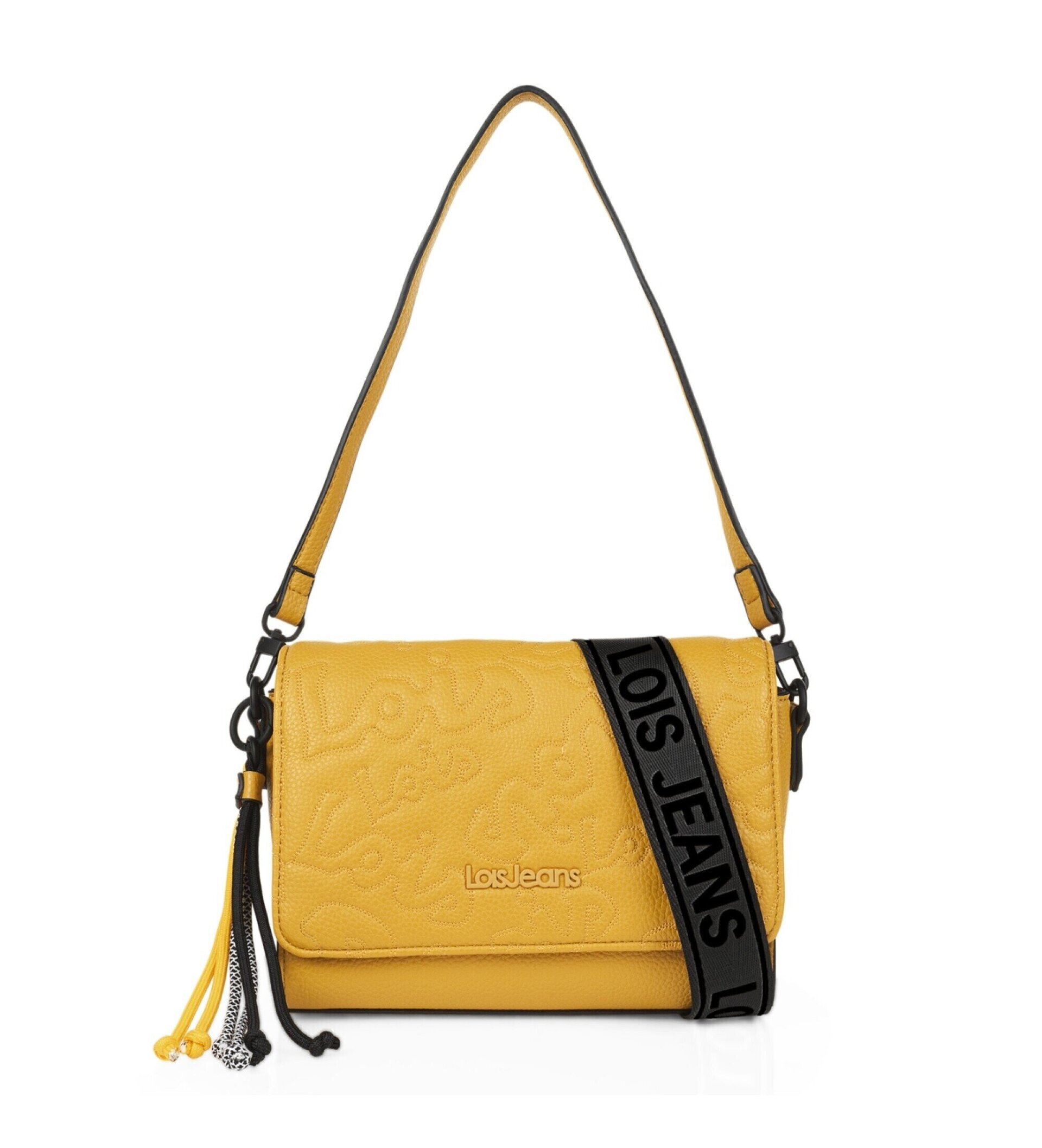 BOLSO BANDOLERA CON SOLAPA AMARILLO VANCOUVER LOIS - 5