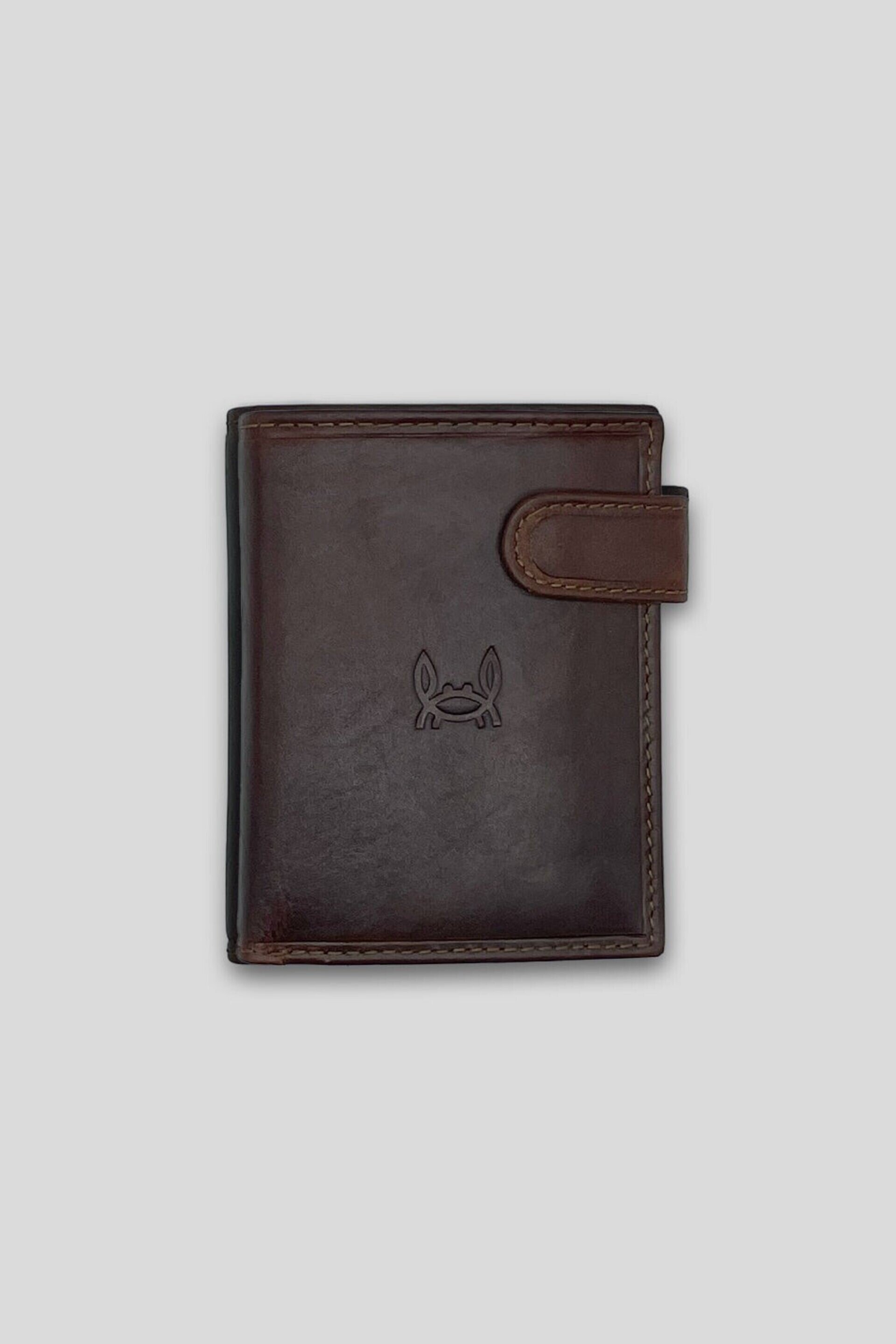 CARTERA PIEL CUERO MARRÓN - 5