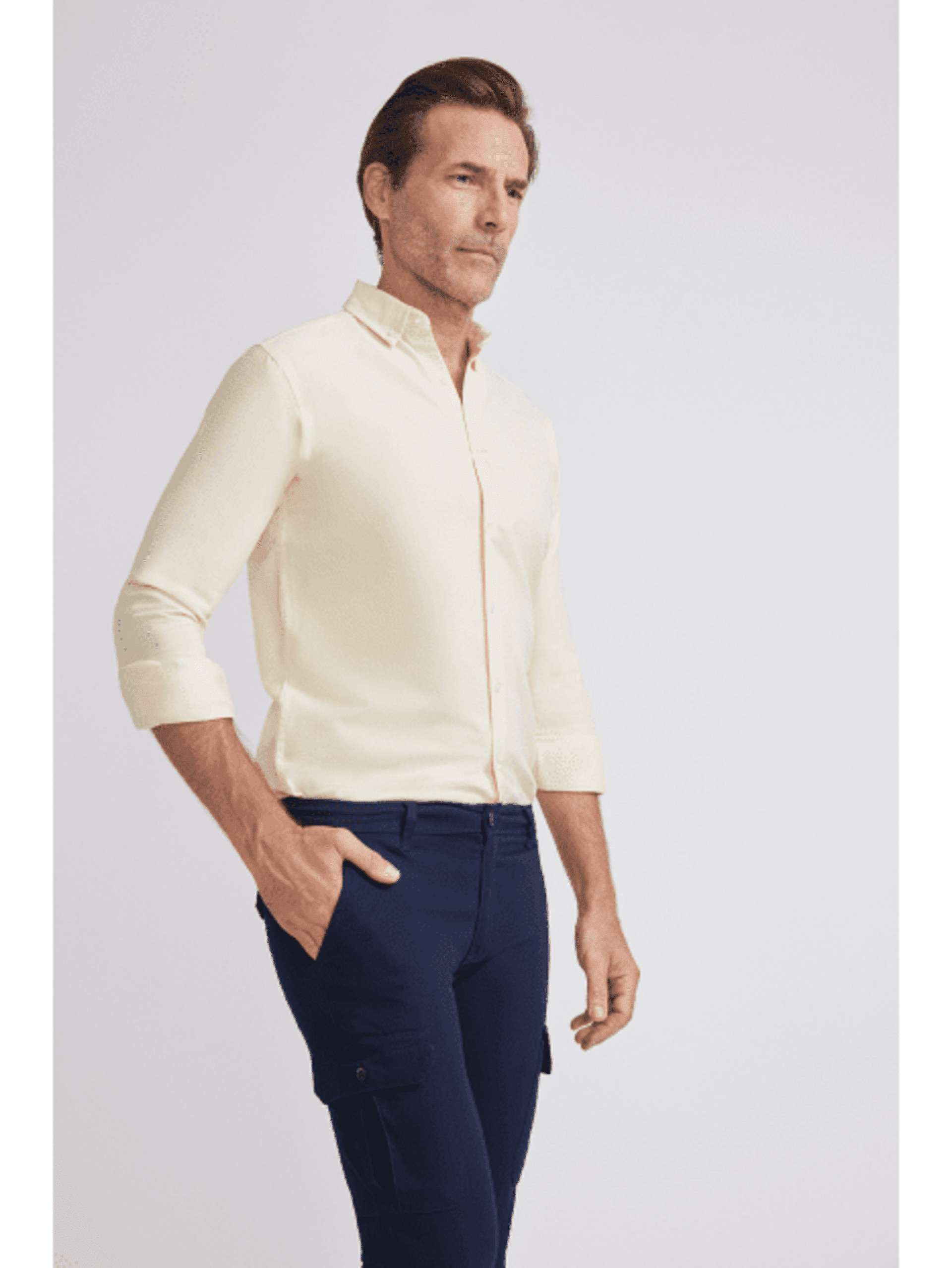 CAMISA OXFORD CREMA - 1