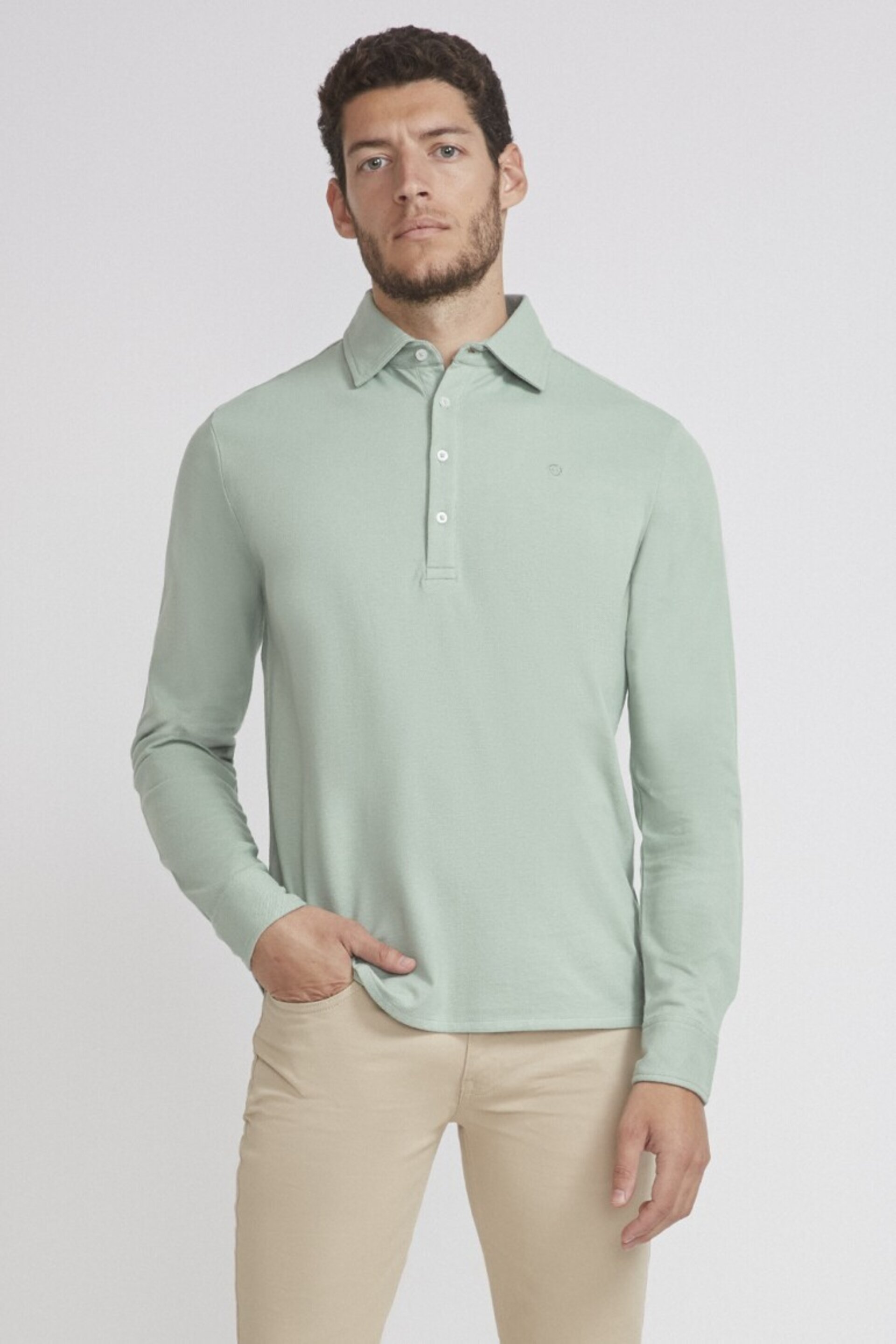 POLO PIQUÉ M/LARGA EUCALIPTO - 4