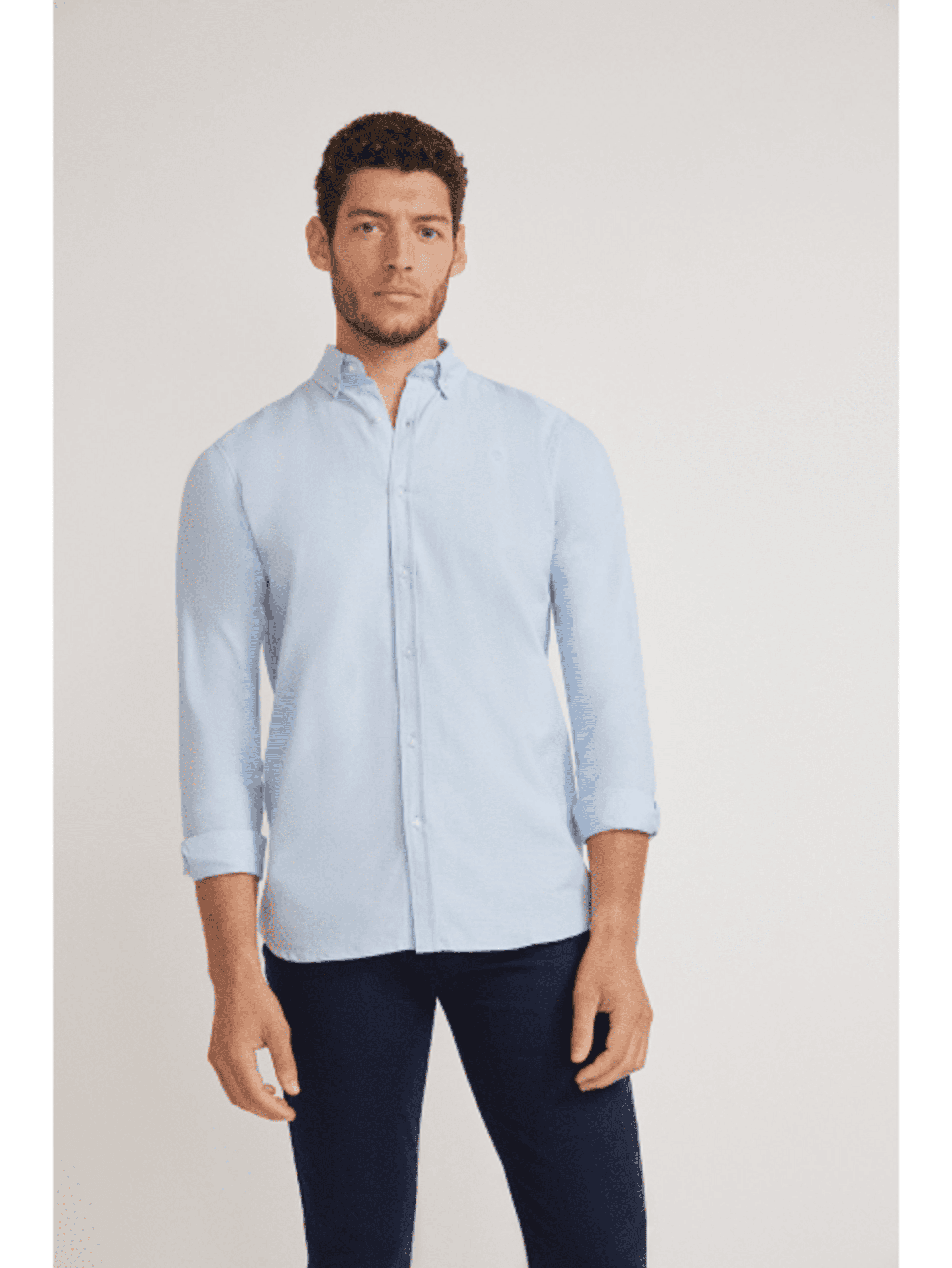 CAMISA OXFORD AZUL - 1